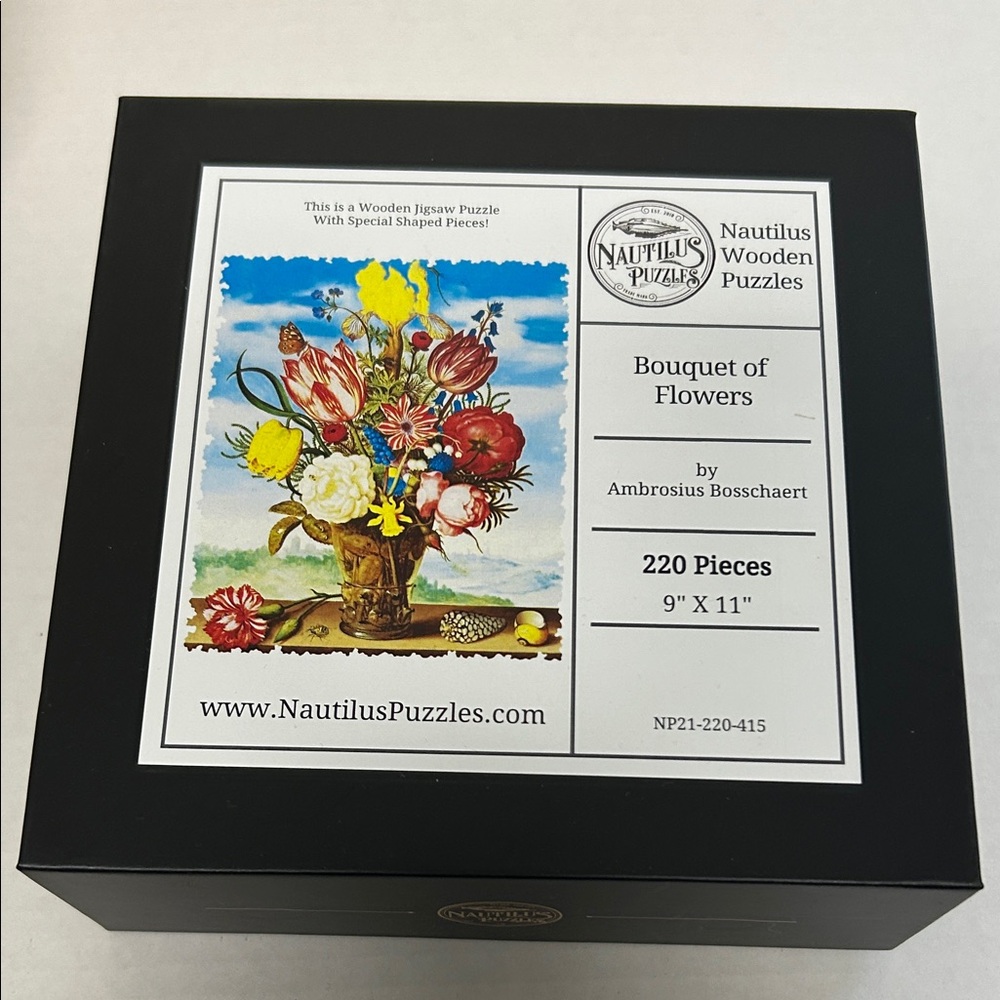 Nautilus Colorful Floral Wooden Puzzle
